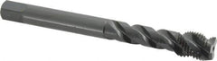 OSG - M12x1.25 Metric Fine 3 Flute 6H Modified Bottoming Spiral Flute Tap - Vanadium High Speed Steel, Oxide Finish, 100mm OAL, Right Hand Flute, Right Hand Thread - Apex Tool & Supply