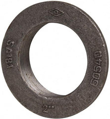 Made in USA - 2" Pipe, 3-1/2" Diam x 5/32" Thick, Tank Flange without Pilot - For Threaded Pipe, 27/32" Overall Height, 2-7/8" Bottom Diam, 2-37/64" Top Diam, Carbon Steel - Apex Tool & Supply