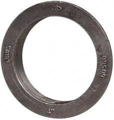 Made in USA - 4" Pipe, 5-3/4" Diam x 5/16" Thick, Tank Flange without Pilot - For Threaded Pipe, 1-7/32" Overall Height, 5-1/8" Bottom Diam, 4-13/16" Top Diam, Carbon Steel - Apex Tool & Supply