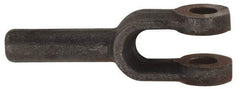 Value Collection - 1-3/8" Yoke Width, Carbon Steel, Plain Yoke - 5/8" Hole Diam, 1-7/16" Hole Center to Neck, 1-3/16" Yoke Arm Height, 5/8" Neck Diam, 1-7/16" Neck Length, 2-7/8" OAL - Apex Tool & Supply