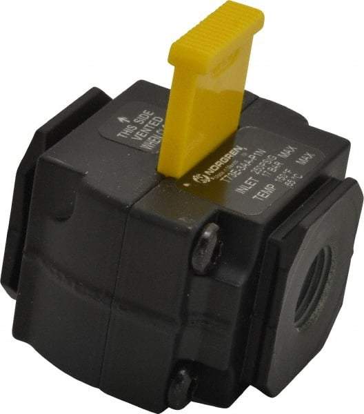 Norgren - 3/8" NPT Lockout Valve - 4 CV Rate, 120 CFM, 250 Max psi, Slide Actuator - Apex Tool & Supply