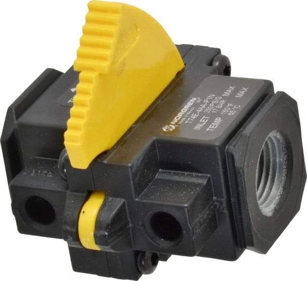 Norgren - 1/2" NPT Lockout Valve - 8.1 CV Rate, 243 CFM, 250 Max psi, Slide Actuator - Apex Tool & Supply