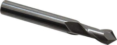 Melin Tool - 8mm Diam, 20mm LOC, 2 Flute, 90° Point Angle, Solid Carbide Drill Mill - Uncoated, 2-1/2" OAL, 8mm Shank Diam - Apex Tool & Supply
