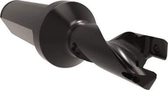 Allied Machine and Engineering - Series 12, 12 to 13mm Diam, 3/4" Diam Straight Shank with Flange, Helical Flute Spade Drill - 5/8" Max Depth, 1-45/64" Body Length, 3-47/64" OAL, Short Length, Through Coolant - Apex Tool & Supply