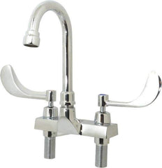 Speakman - Wrist Blade Handle, Centerset Bathroom Faucet - Two Handle, Internal Drain, Gooseneck Spout - Apex Tool & Supply