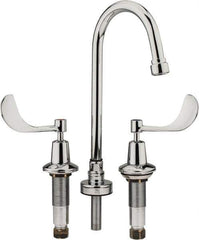 Speakman - Wrist Blade Handle, Wide Spread Bathroom Faucet - Two Handle, No Drain, Gooseneck Spout - Apex Tool & Supply