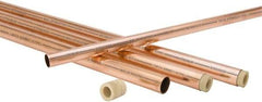 Mueller Industries - 10' Long, 7/8" OD x 3/4" ID, Grade C12200 Copper Nitrogenized Tube - 0.045" Wall Thickness, 0.455 Ft/Lb - Apex Tool & Supply