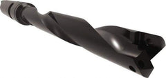 Allied Machine and Engineering - Series 1, 18mm Max Diam, 3MT Taper Shank, Helical Flute Spade Drill - 4-3/4" Max Depth, 5-7/8" Body Length, 9-3/4" OAL, Standard Length, Through Coolant - Apex Tool & Supply