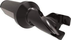 Allied Machine and Engineering - Series 14, 14 to 15mm Diam, 3/4" Diam Straight Shank with Flange, Helical Flute Spade Drill - 11/16" Max Depth, 1-3/4" Body Length, 3-25/32" OAL, Short Length, Through Coolant - Apex Tool & Supply