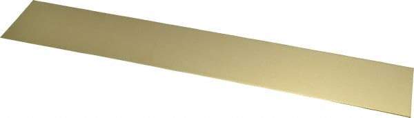 Made in USA - 0.032 Inch Thick x 2 Inch Wide x 12 Inch Long, Brass Strip - Alloy 260 - Apex Tool & Supply