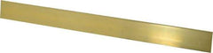 Made in USA - 0.064 Inch Thick x 1 Inch Wide x 12 Inch Long, Brass Strip - Alloy 260 - Apex Tool & Supply