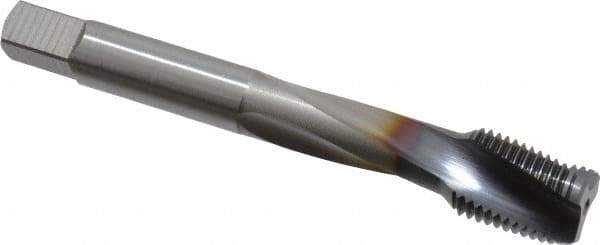 OSG - 1/2-20 UNF 3 Flute 2B Modified Bottoming Spiral Flute Tap - Powdered Metal, TiCN Finish, 3-3/8" OAL, Right Hand Flute, Right Hand Thread, H5, Series EXOTAP - Apex Tool & Supply