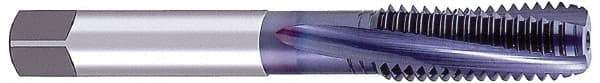 OSG - 5/8-18 UNF 4 Flute 2B Modified Bottoming Spiral Flute Tap - Powdered Metal, TiCN Finish, 3-13/16" OAL, Right Hand Flute, Right Hand Thread, H5, Series EXOTAP - Apex Tool & Supply
