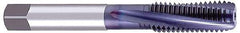 OSG - 5/8-18 UNF 4 Flute 2B Modified Bottoming Spiral Flute Tap - Powdered Metal, TiCN Finish, 3-13/16" OAL, Right Hand Flute, Right Hand Thread, H5, Series EXOTAP - Apex Tool & Supply