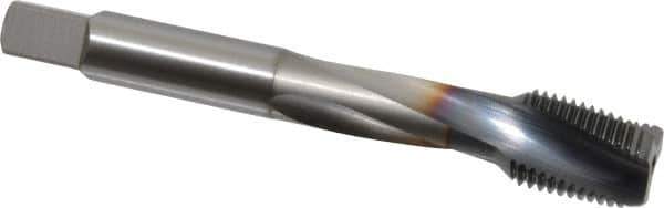 OSG - 1/2-20 UNF 3 Flute 3B Modified Bottoming Spiral Flute Tap - Powdered Metal, TiCN Finish, 3-3/8" OAL, Right Hand Flute, Right Hand Thread, H3, Series EXOTAP - Apex Tool & Supply