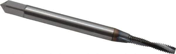 OSG - #2-56 UNC 2 Flute 2B Modified Bottoming Spiral Flute Tap - Powdered Metal, TiCN Finish, 1-3/4" OAL, Right Hand Flute, Right Hand Thread, H2, Series EXOTAP - Apex Tool & Supply