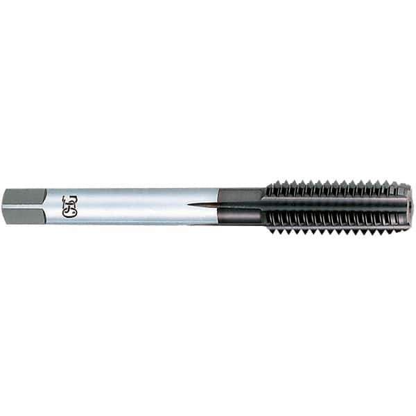 OSG - 3/4-16 UNF, 4 Flute, TiCN Finish, Powdered Metal Spiral Point Tap - Plug Chamfer, Right Hand Thread, 4-1/4" OAL, 2" Thread Length, 0.59" Shank Diam, 3B Class of Fit, Series 312 - Exact Industrial Supply