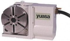 Yuasa - 1 Spindle, 50 Max RPM, 8.66" Table Diam, 1.36 hp, Horizontal & Vertical CNC Rotary Indexing Table - 120 kg (260 Lb) Max Horiz Load, 160.02mm Centerline Height - Apex Tool & Supply