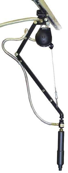 Qualtech - 1.4 to 2.3 kg Holding Capacity, 3 to 5 Lbs. Holding Capacity, Torque Arm - 18 to 25 (Telescoping Arm) and 9 (Fixed Arm) Inch Long, Rail Mount, Tool Balancer Included - Apex Tool & Supply