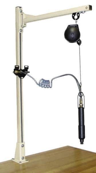 Qualtech - 1.5 to 3 Lbs. Holding Capacity, Swing Jib Kit - 36 Inch Long, 1.52 m High, Column Mount, Tool Balancer Included - Apex Tool & Supply