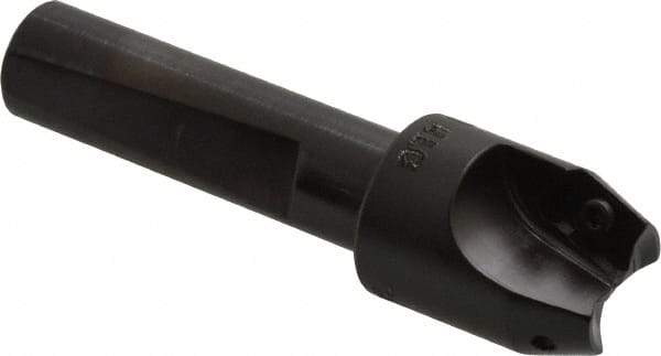 Kyocera - 20° Lead Angle, 9/16" Max Cut Diam, 9/16" Min Cut Diam, 0.33" Max Depth of Cut, Indexable Chamfer and Angle End Mill - 2 Inserts, XPMT 0902.. Insert Style, 2.78" Overall Length, Straight Shank - Apex Tool & Supply