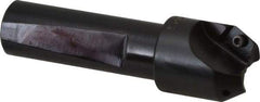 Kyocera - 30° Lead Angle, 9/16" Max Cut Diam, 9/16" Min Cut Diam, 0.3" Max Depth of Cut, Indexable Chamfer and Angle End Mill - 2 Inserts, XPMT 0902.. Insert Style, 2.78" Overall Length, Straight Shank - Apex Tool & Supply