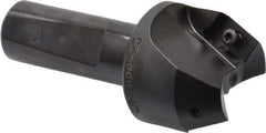 Kyocera - 25° Lead Angle, 1" Max Cut Diam, 1" Min Cut Diam, 0.526" Max Depth of Cut, Indexable Chamfer and Angle End Mill - 2 Inserts, XPMT 15T3.. Insert Style, 3.15" Overall Length, Straight Shank - Apex Tool & Supply