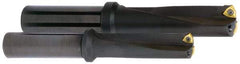 Kyocera - 7-1/2" Max Drill Depth, 3xD, 2-1/2" Diam, Indexable Insert Drill - 4 Inserts, 2" Shank Diam, Whistle Notch Shank - Apex Tool & Supply