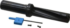 Kyocera - 2-1/4" Max Drill Depth, 3xD, 3/4" Diam, Indexable Insert Drill - 2 Inserts, 3/4" Shank Diam, Whistle Notch Shank - Apex Tool & Supply