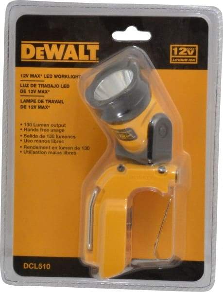 DeWALT - 12 Volts, 130 Lumens, Cordless Work Light - Yellow/Black, 12V Lithium-Ion - Apex Tool & Supply