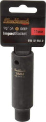 Blackhawk by Proto - 1/2" Drive 11mm Deep Impact Socket - 6 Points, 3-7/32" OAL - Apex Tool & Supply