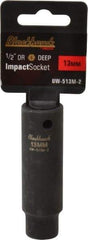 Blackhawk by Proto - 1/2" Drive 13mm Deep Impact Socket - 6 Points, 3-7/32" OAL - Apex Tool & Supply