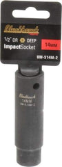 Blackhawk by Proto - 1/2" Drive 14mm Deep Impact Socket - 6 Points, 3-5/16" OAL - Apex Tool & Supply