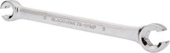 Blackhawk by Proto - 9 x 11mm, Full Polish, Open End Flare Nut Wrench - 6 Points, 6-5/16" OAL, Steel, Double End Head - Apex Tool & Supply