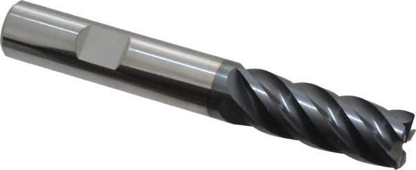 Iscar - 1/2", 5 Flute, Solid Carbide, Corner Chamfer End Mill - 3-1/2" OAL, 1-1/4" LOC - Apex Tool & Supply
