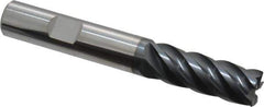 Iscar - 1/2", 5 Flute, Solid Carbide, Corner Chamfer End Mill - 3-1/2" OAL, 1-1/4" LOC - Apex Tool & Supply
