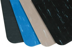 PRO-SAFE - 3' Long x 2' Wide, Dry Environment, Anti-Fatigue Matting - Black Marbleized, Vinyl with Vinyl Sponge Base - Apex Tool & Supply