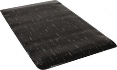 PRO-SAFE - 5' Long x 3' Wide, Dry Environment, Anti-Fatigue Matting - Black Marbleized, Vinyl with Vinyl Sponge Base - Apex Tool & Supply