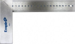 Empire Level - 8" Blade Length, 5-1/8" Base Length Stainless Steel (Blade) & Aluminum Square - Apex Tool & Supply