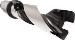 Allied Machine and Engineering - Series 24, 24 to 25.99mm Diam, 25mm Diam Straight Shank with Flange, Helical Flute Spade Drill - 78mm Max Depth, 113.8mm Body Length, 169.8mm OAL, Standard Length, Through Coolant - Apex Tool & Supply