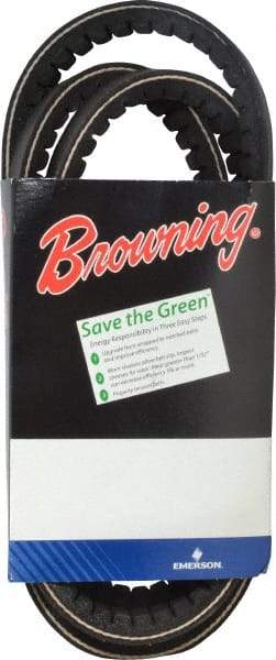 Browning - Section BX, 21/32" Wide, 65" Outside Length, Gripnotch V-Belt - Rubber Compound, Gripnotch, No. BX62 - Apex Tool & Supply