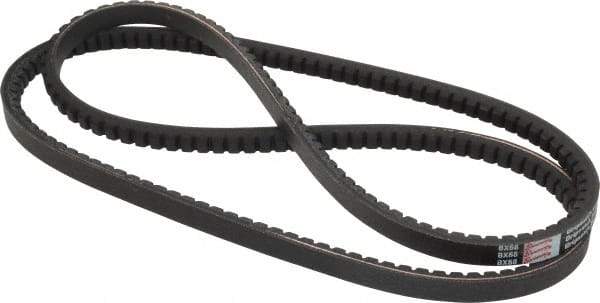 Browning - Section BX, 21/32" Wide, 71" Outside Length, Gripnotch V-Belt - Rubber Compound, Gripnotch, No. BX68 - Apex Tool & Supply