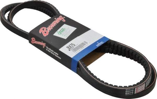 Browning - Section BX, 21/32" Wide, 78" Outside Length, Gripnotch V-Belt - Rubber Compound, Gripnotch, No. BX75 - Apex Tool & Supply