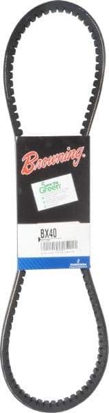 Browning - Section BX, 21/32" Wide, 43" Outside Length, Gripnotch V-Belt - Rubber Compound, Gripnotch, No. BX40 - Apex Tool & Supply