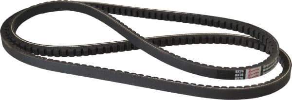 Browning - Section BX, 21/32" Wide, 79" Outside Length, Gripnotch V-Belt - Rubber Compound, Gripnotch, No. BX76 - Apex Tool & Supply
