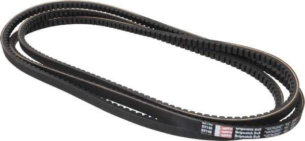 Browning - Section BX, 21/32" Wide, 143" Outside Length, Gripnotch V-Belt - Rubber Compound, Gripnotch, No. BX140 - Apex Tool & Supply