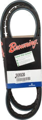 Browning - Section 5VX, 5/8" Wide, 63" Outside Length, Gripnotch V-Belt - Rubber Compound, 358 Gripnotch, No. 5VX630 - Apex Tool & Supply