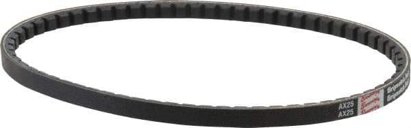 Browning - Section AX, 1/2" Wide, 27" Outside Length, Gripnotch V-Belt - Rubber Compound, Gripnotch, No. AX25 - Apex Tool & Supply