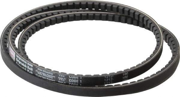 Browning - Section AX, 1/2" Wide, 76" Outside Length, Gripnotch V-Belt - Rubber Compound, Gripnotch, No. AX74 - Apex Tool & Supply
