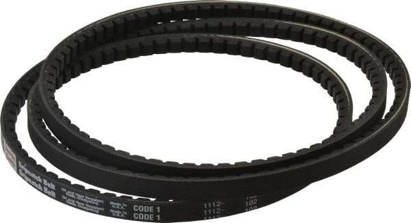 Browning - Section AX, 1/2" Wide, 79" Outside Length, Gripnotch V-Belt - Rubber Compound, Gripnotch, No. AX77 - Apex Tool & Supply